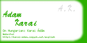 adam karai business card